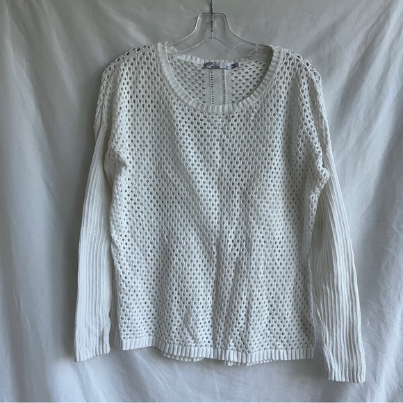 prAna open knit sheer pull over top, long sleeve, size XS, 100% organic cotton - Picture 1 of 7